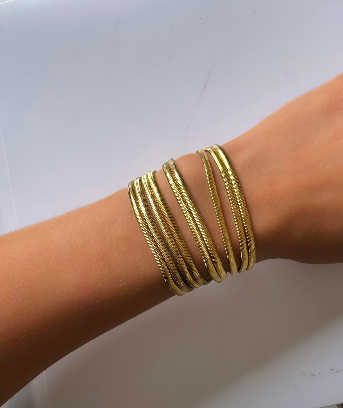 Bracelet neuf rangs serpent