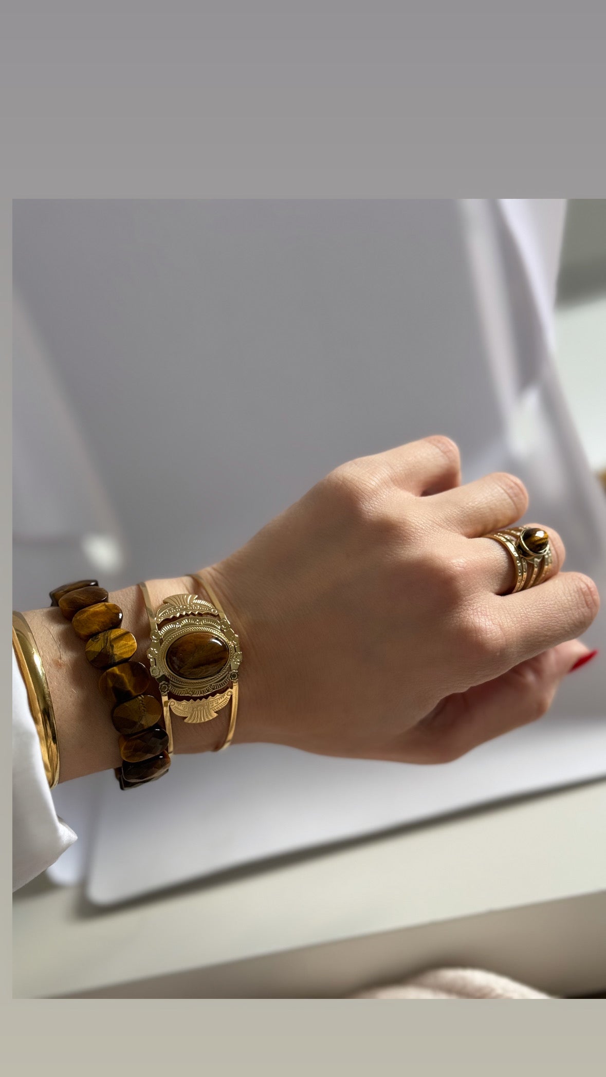 Bracelet Œil du tigre Facetté