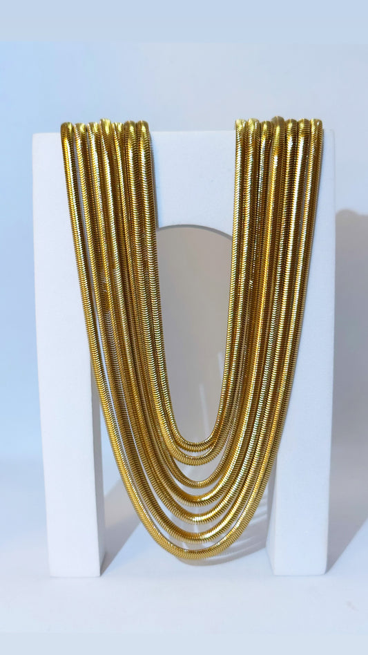 Collier Sept rangs serpent