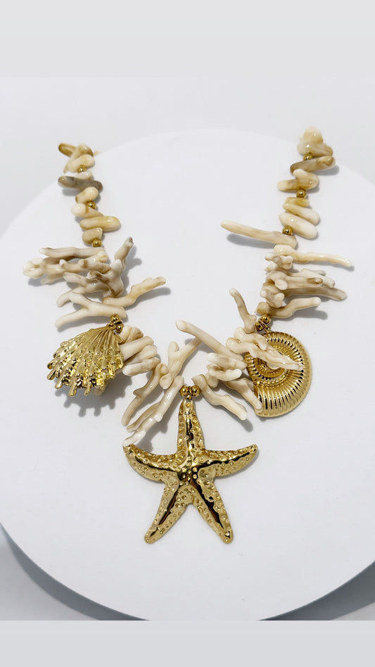 Collier Corail Blanc
