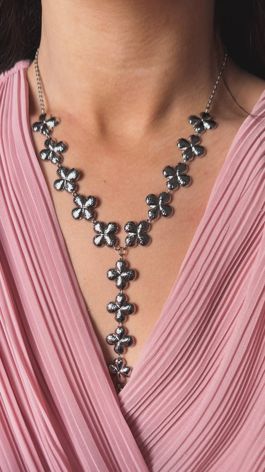 Collier Flowers Silver