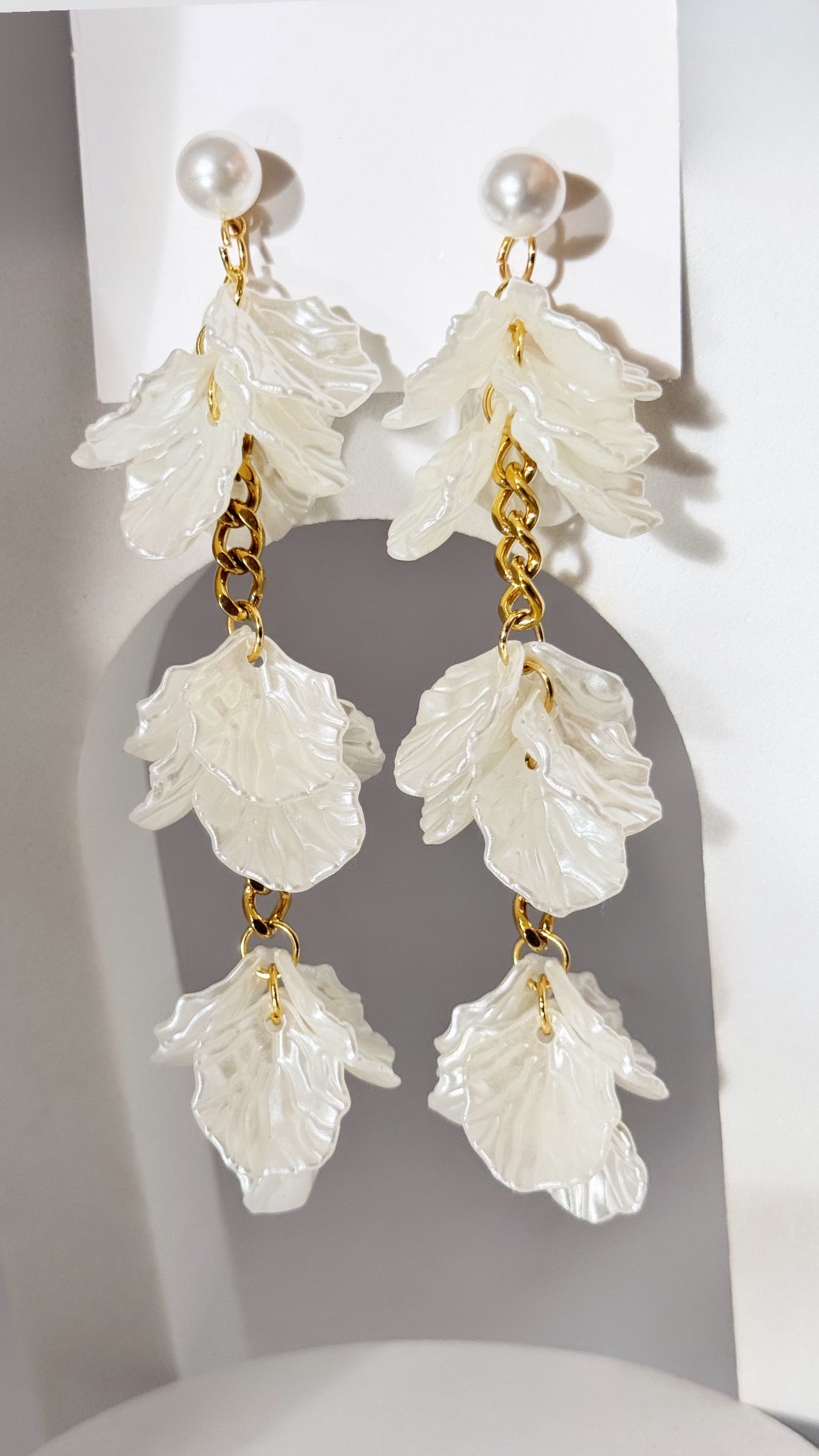 Boucles Pétales nacrée